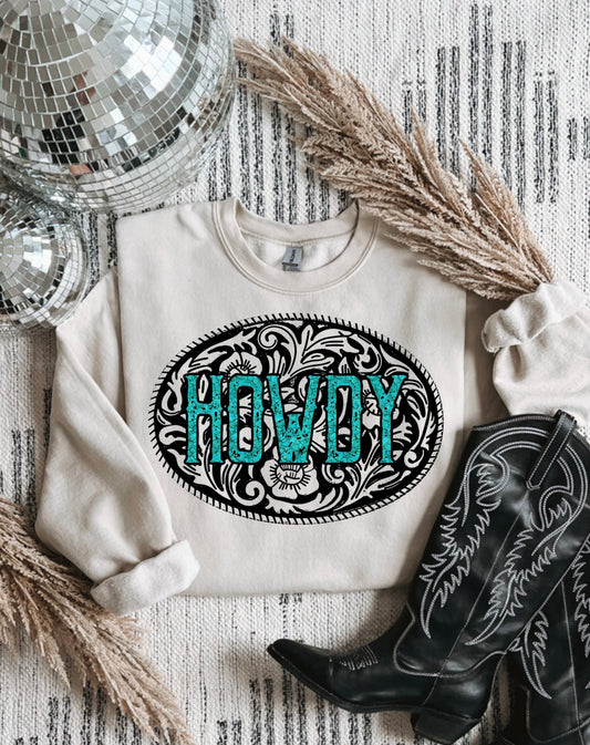 Tooled Howdy Crewneck