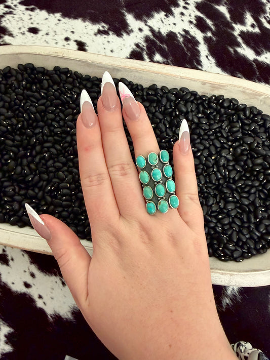 Turquoise Cluster Ring