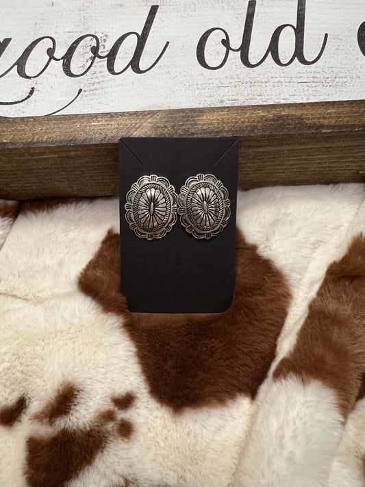 Large Concho Earrings