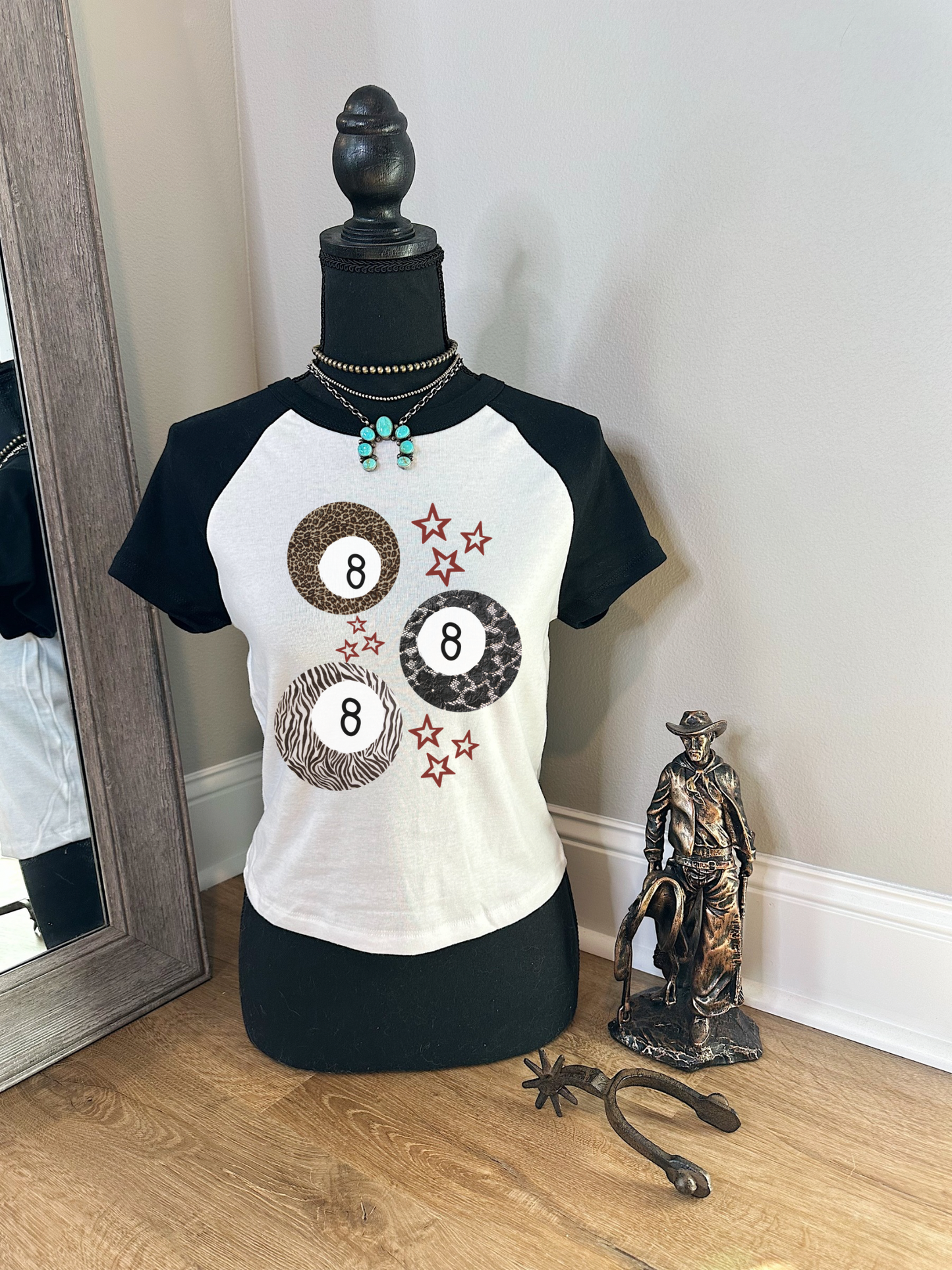 Animal Print 8 Ball Baby Tee