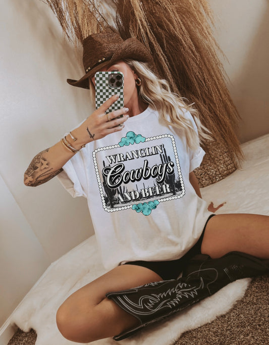 Cowboys & Beer Graphic Tee