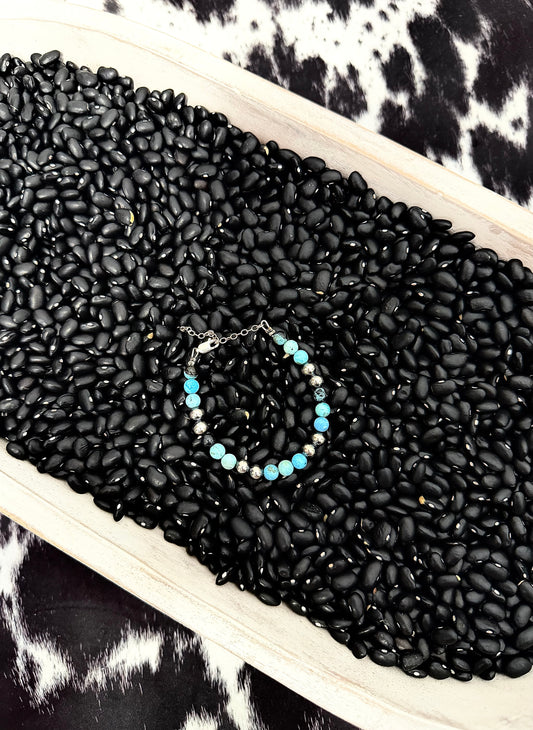 Sterling Silver & Blue Opal Bracelet