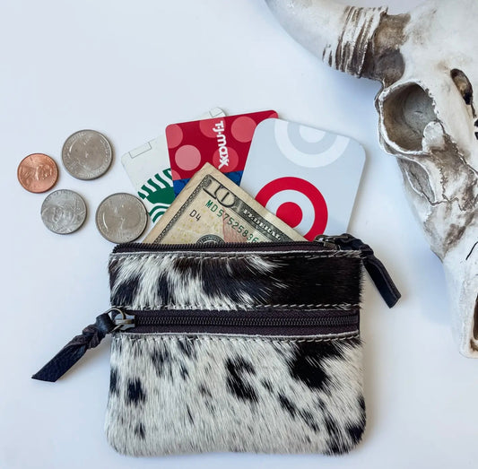Cowhide Coin Pouch