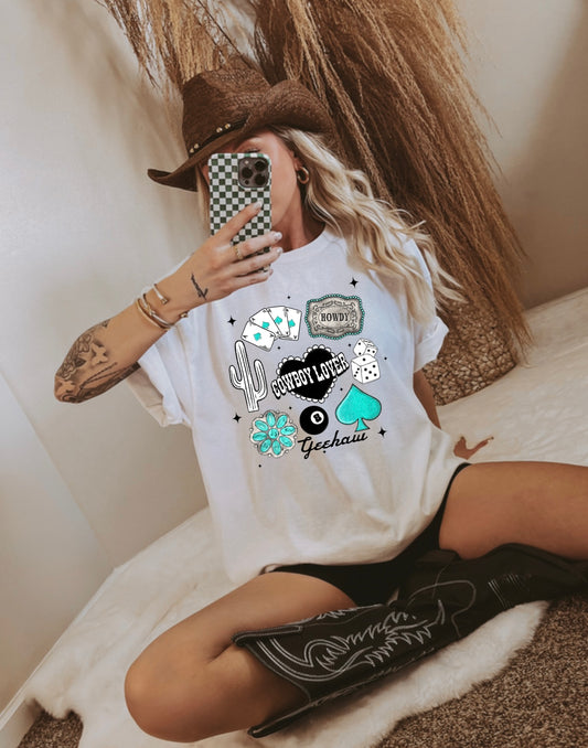 Cowboy Lover Collage Graphic Tee