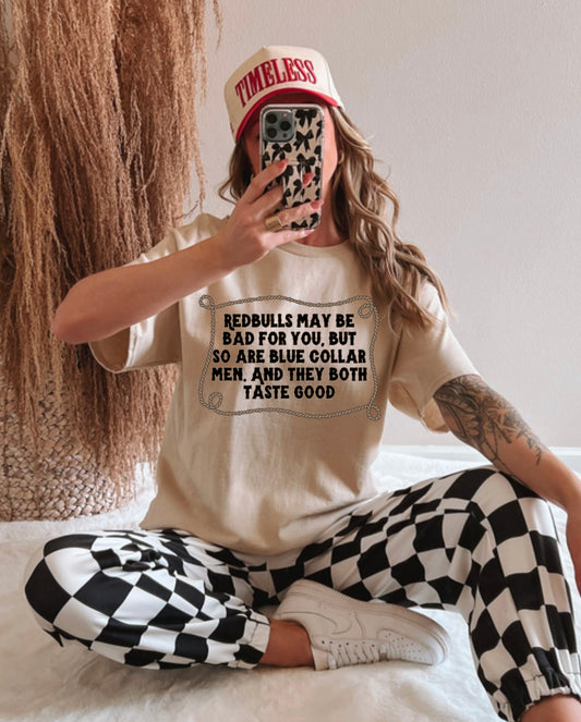 Redbull & Blue Collar Men Graphic Tee