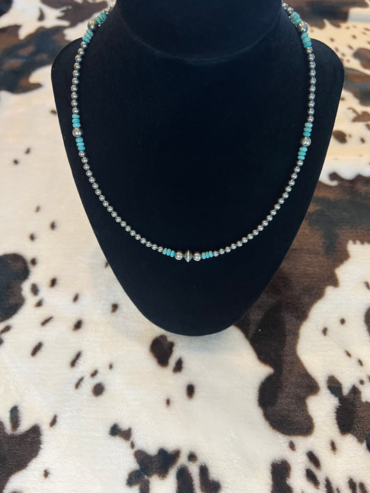 Sterling Silver Saucer Pearl Necklace