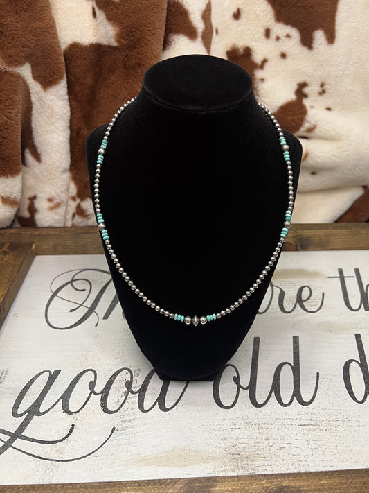 Sterling Silver Saucer Pearl Necklace