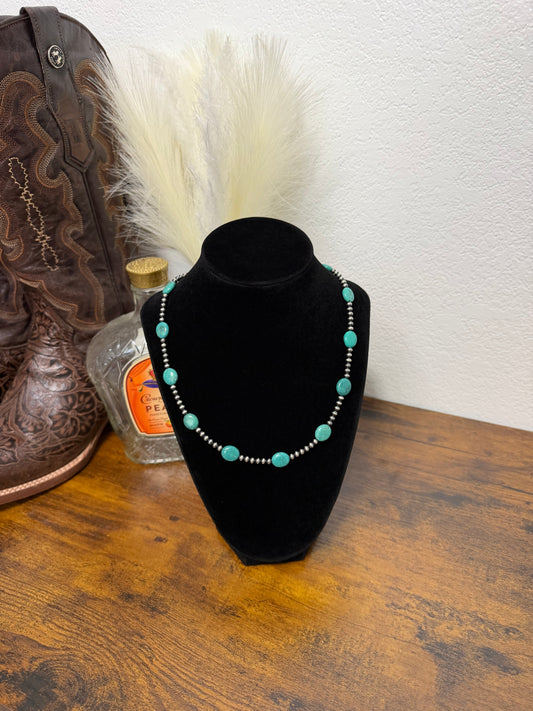 4mm Turquoise Necklace