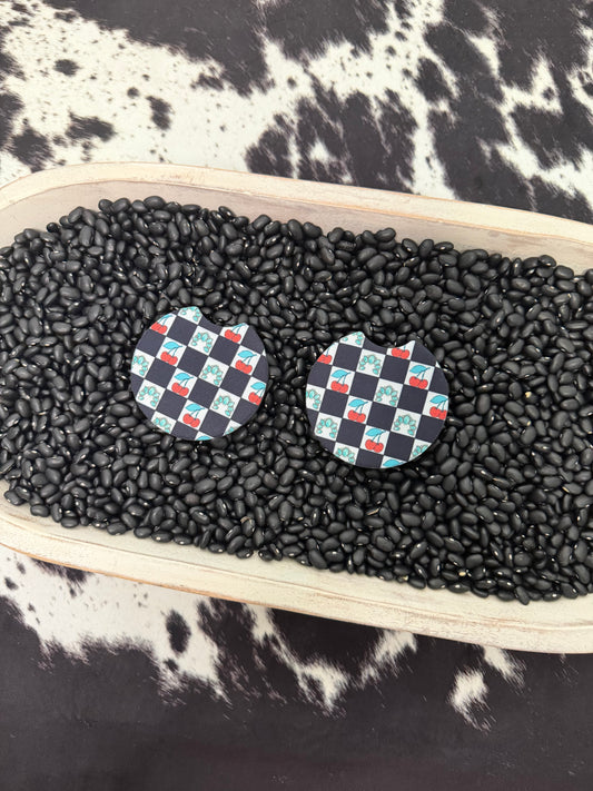 Checkered Car Coasters