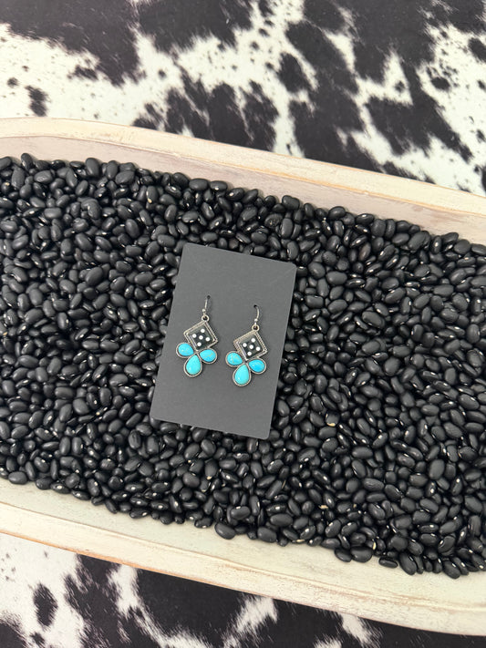 Dice/Turquoise Earrings