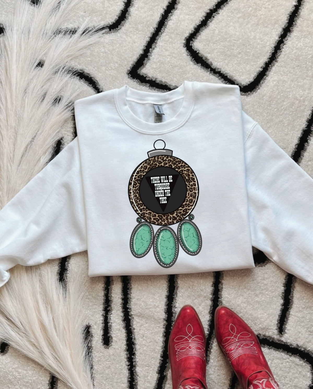 Turq Under The Tree Crewneck