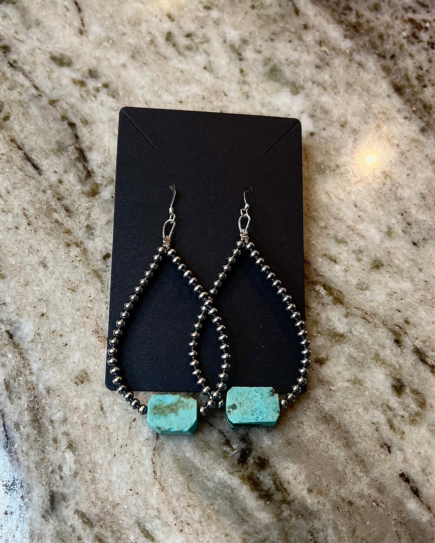 3mm Sterling Silver & Turquoise Earrings
