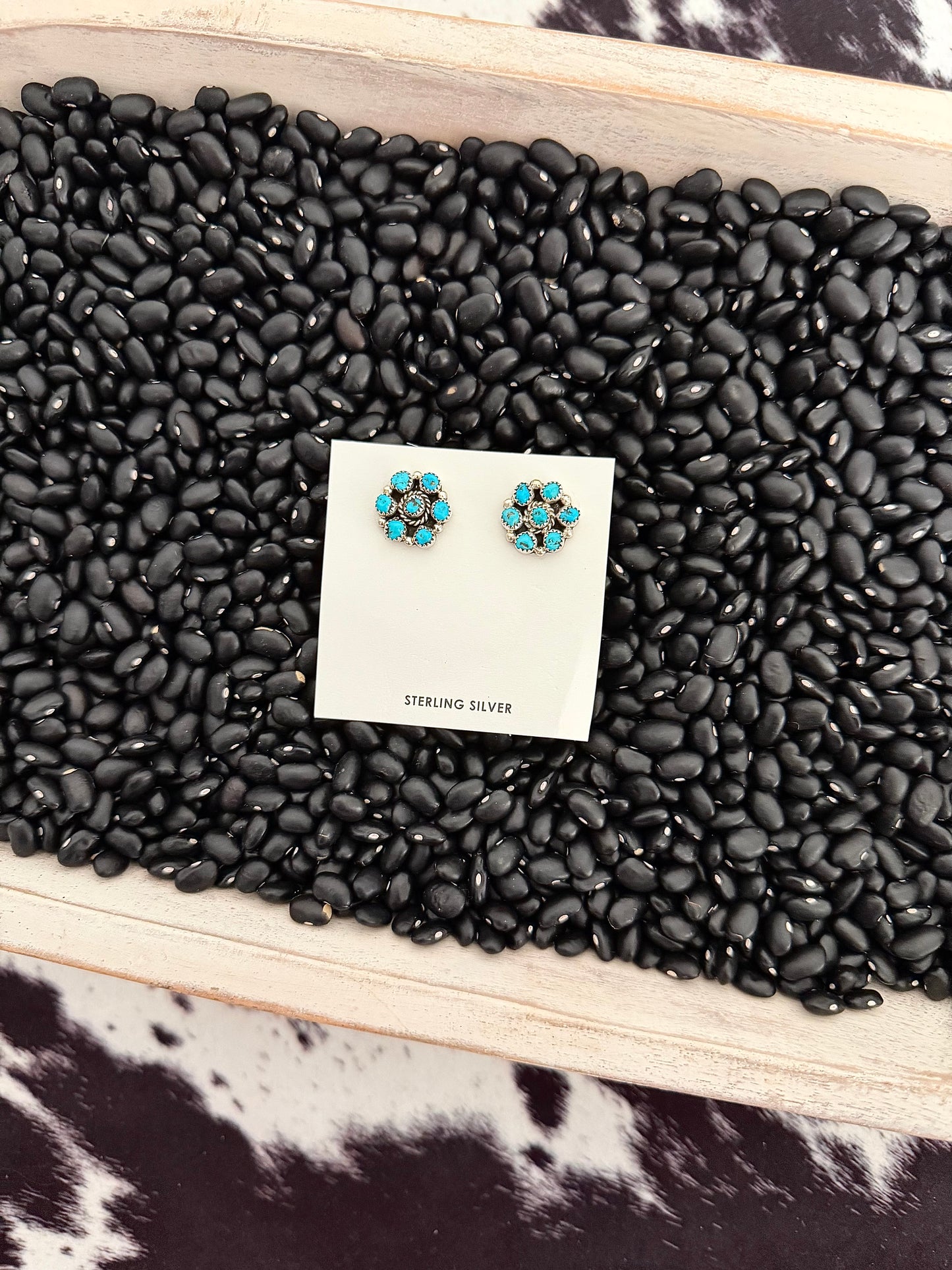 Turquoise Cluster Earrings