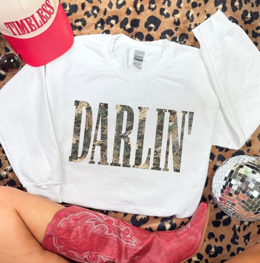 Camo Darlin Crewneck