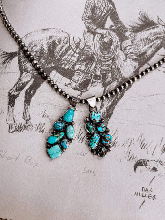 Lanatte Turquoise Cluster Pendant