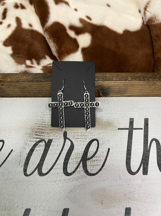 Cross Bead Earrings