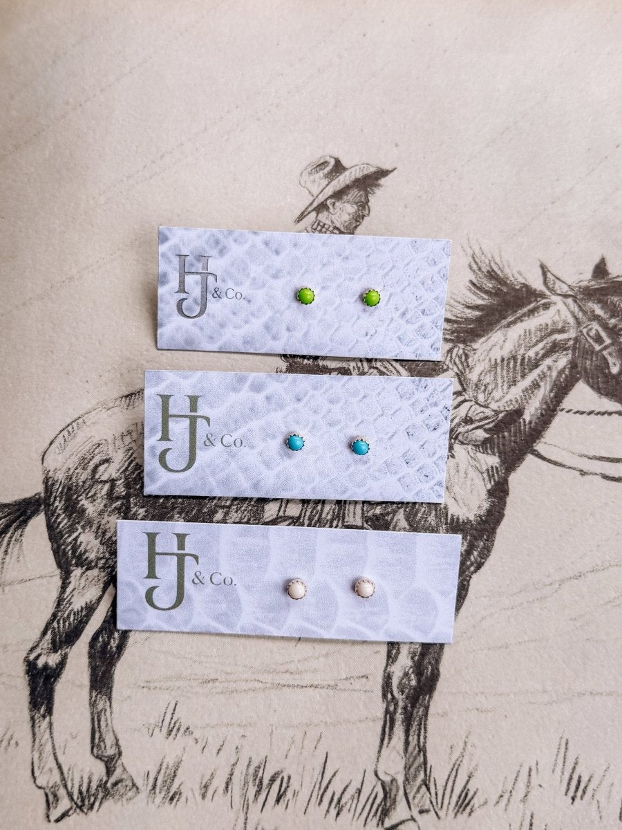 Bainville 4mm Turquoise Studs